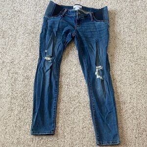 Isabel Maternity by Ingrid & Isabel Blue Distressed Skinny Jeans